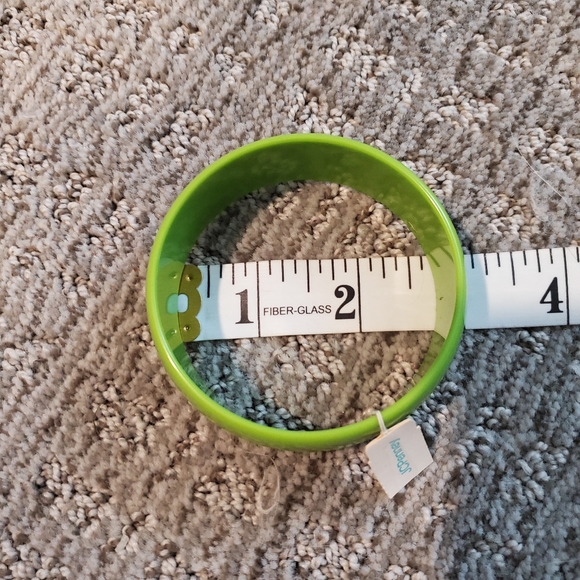 Vintage JC Penney 80's green plastic bangle bracelet NWT, NOS - Picture 3 of 5
